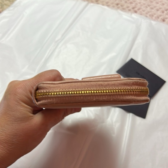 Prada Pink Fiocco Bow zip around Saffiano leather wallet - Picture 4 of 13